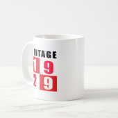 Mug Anniversaire vintage 1929 (Devant gauche)