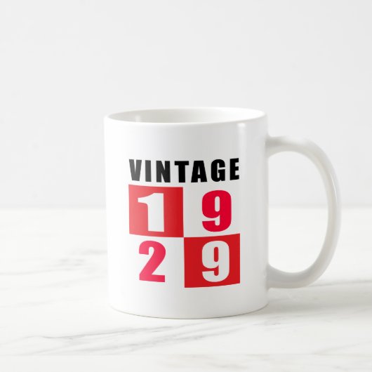Mug Anniversaire vintage 1929 (Droite)