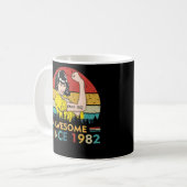 Mug Anniversaire vintage 1982 (Devant gauche)
