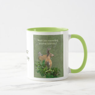 Mug Anniversaire Whitetail Deer Buck & Doe