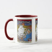 Mug Annonce d'affiche de bicyclette : Griffiths Cycles (Gauche)