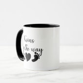 Mug Annonce de bébé jumeaux mignons (Devant gauche)