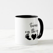 Mug Annonce de bébé jumeaux mignons (Devant droit)