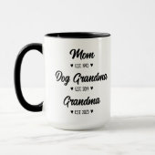 Mug Annonce de grossesse de la nouvelle grand-mère pro (Gauche)