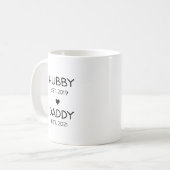 Mug Annonce de grossesse HubbyDaddy Révélation de bébé (Devant gauche)