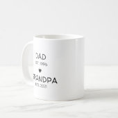 Mug Annonce de grossesse Révélation de bébé pour Papy (Devant gauche)