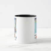 Mug Annonce de ski vintage (Centre)