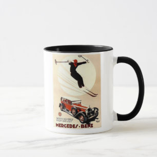 Mug Annonce de ski Vintage Mercedes Benz