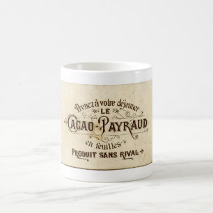 Mug Annonce vintage de cacao de chocolat (rétro grung