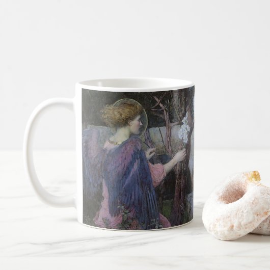 Mug Annonciation de John William Waterhouse (Avec donut)