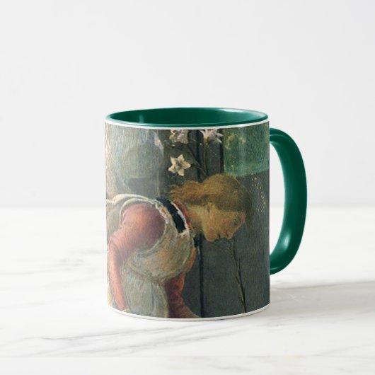 Mug Annonciation (détail de l'ange) de Sandro Botticel (Devant droit)