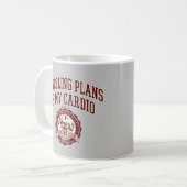 Mug Annuler les plans est mon cardio Funny Varsity (Devant gauche)