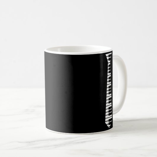 Mug Ano Neck Tie Funny Humorous Keyboard Music Player (Devant droit)