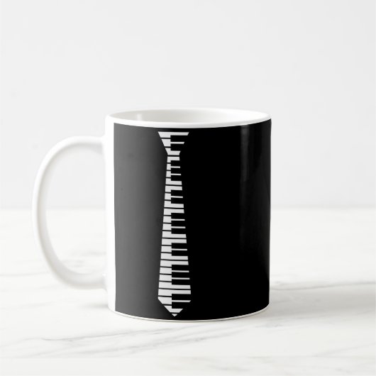 Mug Ano Neck Tie Funny Humorous Keyboard Music Player (Gauche)