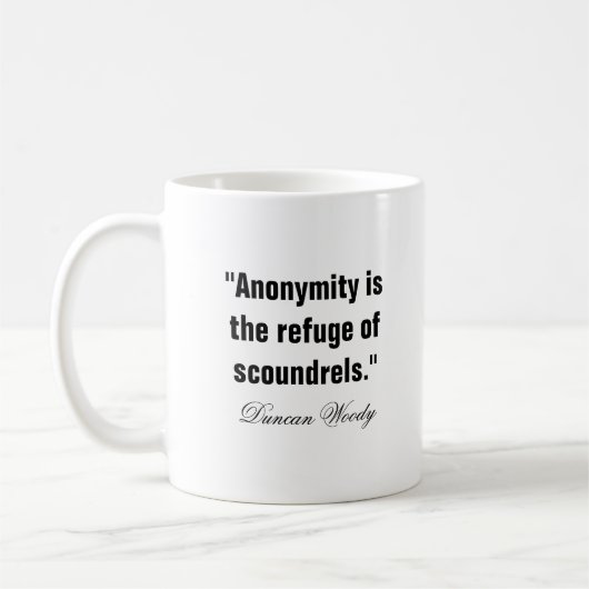 MUG ANONIMITÉ (Gauche)