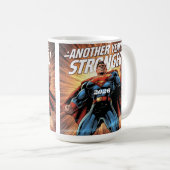 Mug Another Year Stronger! Superhero New Year Design w (Devant droit)