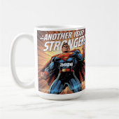 Mug Another Year Stronger! Superhero New Year Design w (Gauche)
