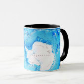 Mug " Antarktis : 2022/heute - Meeresboden Relief Kart (Devant droit)