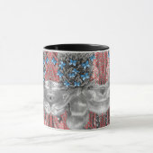 Mug Antes rouges ananas et papillons bleus Signature (Centre)