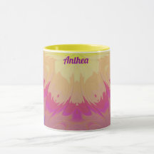 ANTHEA ~Zany 3D Fractal ~ Rose violet bleu jaune