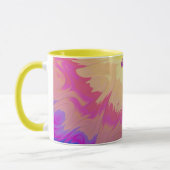Mug ANTHEA ~Zany 3D Fractal ~ Rose violet bleu jaune (Gauche)