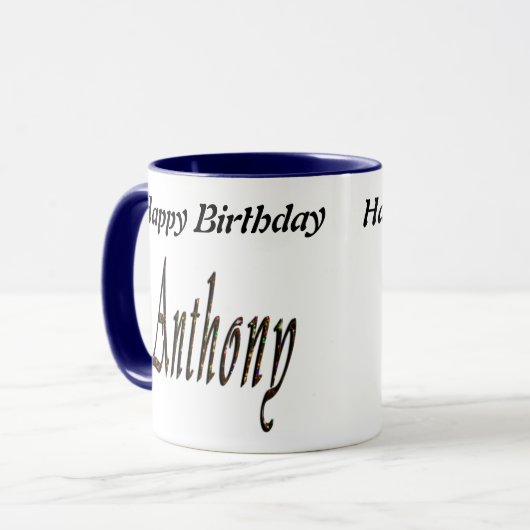 Mug Anthony Name Logo, (Devant gauche)