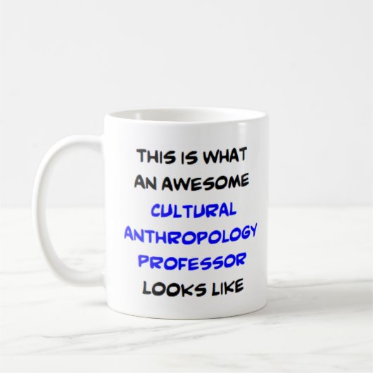 Mug anthropologie professeur culturel, génial (Gauche)