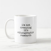 Mug Anthropologue drôle Recherche ethnographique (Gauche)