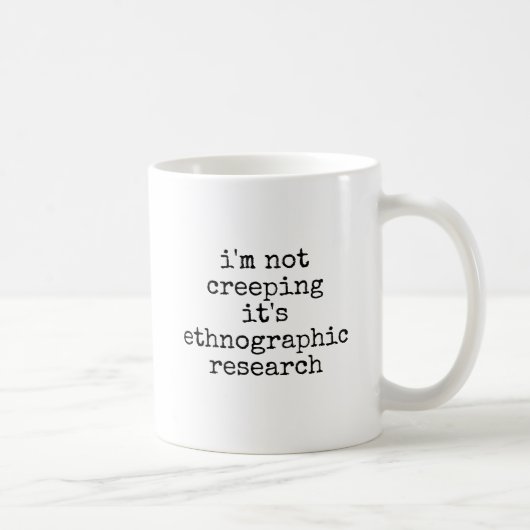 Mug Anthropologue drôle Recherche ethnographique (Droite)