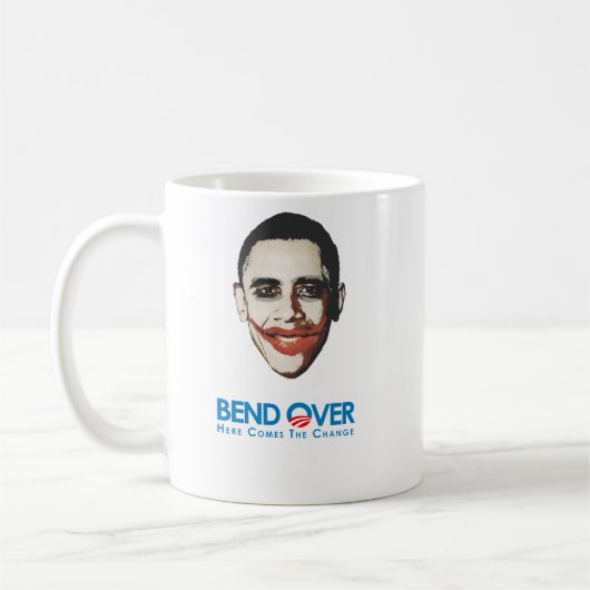 Mug Anti-Obama - courbure plus de pour le changement (Gauche)