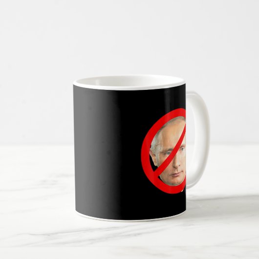Mug Anti Poutine Russie Pro Ukraine, soutien à la libe (Devant droit)