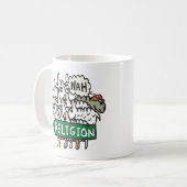 Mug Anti Religion Mouton athée (Devant gauche)