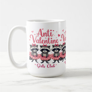 Mug Anti Saint-Valentin Raccoon Mignon Kawaii Drôle
