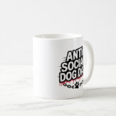 Mug Anti-Social Chien Papa - Drôle Chien Amoureux (Devant droit)
