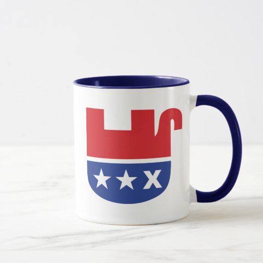 Mug Anti Trump GOP républicain mort éléphant (Droite)