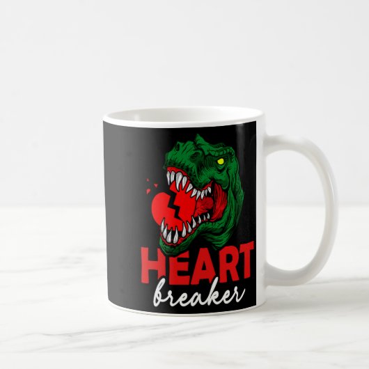 Mug Anti Valentines Day Single Heart Breaker T Rex Di (Droite)