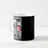 Mug Anti Valentines Day Skeleton Coffee Funny Men Wome (Devant gauche)