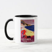 Mug Antibes Poster Vintage Europe (Gauche)