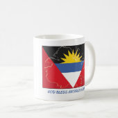 Mug ANTIGUA BARBUDA - Écriture Customisée en blanc (Devant droit)