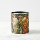 Mug Antique Art Nouveau Four Seasons by Walter Crane (Centre)
