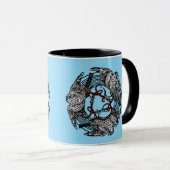 Mug Antique Bookplate Trois Hawks William de Morgan (Devant droit)