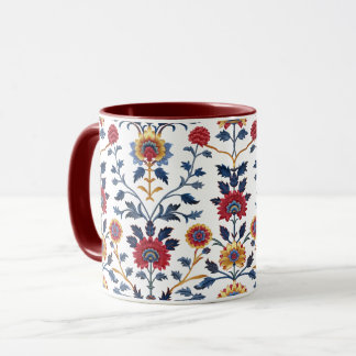 Mug Antique coloré Indien Floral Motif Motif