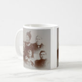 Mug Antique Famille Collage Photo B&W Image (Devant gauche)