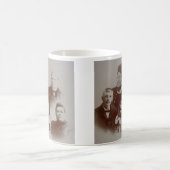 Mug Antique Famille Collage Photo B&W Image (Centre)