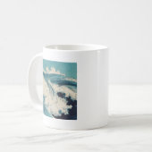 Mug Antique Japonais Bleu Vagues Océan Imprimer (Devant gauche)