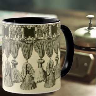 Mug Antique motif trial dentelle de taureau victorien 