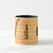 Mug Antique Nom de bois Monogramme, Café Vintage (Centre)