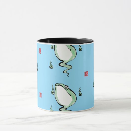 Mug Antique Origine Histoire Grumpy Frog Japonais Toad (Centre)