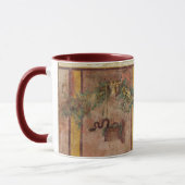 MUG ANTIQUE ROMAN FRESCO,SATYR MASK,GARLAND,FRUITS  (Gauche)