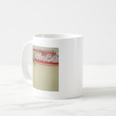 Mug Antique Rose dentelle Rustique Rouge Victorien Bur (Devant gauche)